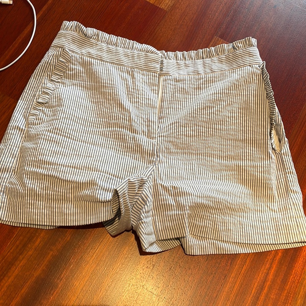 Jcrew Blue and White Striped Shorts Size 4